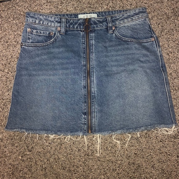 Free People Dresses & Skirts - NWOT Free People Full Zip Denim Skirt